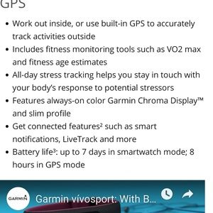 Garmin vivosport like new